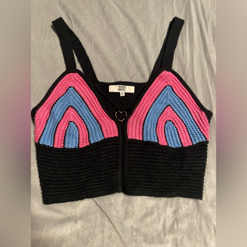 XL Madden NYC Cropped Crochet top